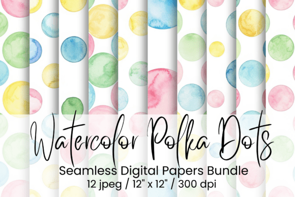 ## What Makes This Polka Dots Paper Pack Stand Out

This **Polka Dots paper pack** stands out for its playful elegance and handcrafted charm. Featuring a variety of hand-painted polka dot sizes, soft watercolor textures, and delicate pastel circle motifs, each design brings warmth and personality to your creative projects. The organic brush details give the patterns a natural, artistic feel while maintaining a clean and versatile look.

The seamless format makes these papers perfect for large backgrounds, surface design, packaging, scrapbooking, planners, invitations, and print-on-demand products. Whether you’re designing for digital use or high-quality print, the crisp resolution ensures beautiful, professional results.

**What You’ll Get:**

* 12 high-resolution JPEG files (300 DPI)
* Size: 12″ × 12″ (3600 × 3600 px)
* Seamless designs for effortless tiling
* Instant digital download, ready to use

**Important Information:**
This is a digital product. No physical item will be shipped. Colors may vary slightly depending on monitor and printer settings. Files are for personal and commercial use, but may not be resold “as is” or used to create new digital paper sets.

Create fresh, charming designs with this versatile polka dot collection.
