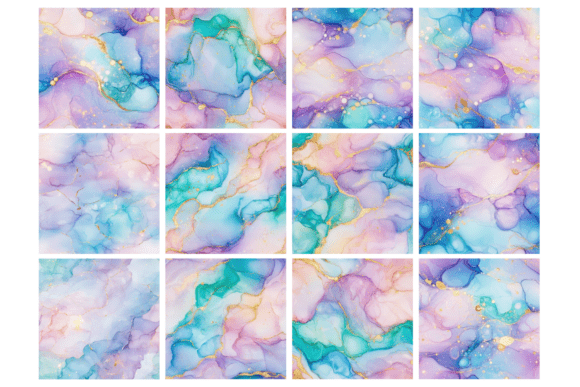 ## What Makes This Marble Fluid Art Paper Pack Stand Out

This **Marble Fluid Art paper pack** stands out for its rich movement, luminous detail, and modern luxury aesthetic. Featuring fluid marble textures, expressive alcohol ink swirls, and subtle gold glitter accents, each design captures the organic beauty of real poured art while maintaining crisp digital clarity. The flowing compositions create depth and elegance, making every project feel refined and visually captivating.

With seamless formatting, these papers are perfect for large backgrounds, surface design, packaging, branding, social media graphics, stationery, and print-on-demand products. The high resolution ensures sharp detail and vibrant color, whether used digitally or printed.

**What You’ll Get:**

* 12 high-resolution JPEG files (300 DPI)
* Size: 13.6″ × 13.6″ (4096 × 4096 px)
* Seamless designs for effortless tiling
* Instant digital download, ready to use

**Important Information:**
This is a digital product. No physical item will be shipped. Colors may vary slightly depending on monitor and printer settings. Files are licensed for personal and commercial use, but may not be resold “as is” or used to create other digital paper sets.

Create stunning, elegant designs with this fluid marble collection.
