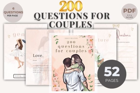 ## What Makes “200 Questions for Couples” Stand Out

“200 Questions for Couples” stands out because it transforms simple conversation into a structured journey of connection, reflection, and emotional discovery. Unlike casual question lists, this thoughtfully organized book guides couples through meaningful dialogue designed to deepen understanding at every stage of their relationship.

The content is carefully divided into four powerful categories—general reflections, past experiences, present moments, and future aspirations—creating a balanced exploration of shared memories and dreams. With 312 thoughtfully crafted questions presented across 52 pages (six per page), the format encourages intentional discussion without feeling overwhelming. Each section builds naturally toward greater emotional intimacy and clarity.

Beyond the content, the elegant watercolor floral theme enhances the experience, giving the book a soft, inviting aesthetic that feels both romantic and refined. The compact 6×9-inch size makes it easy to carry on date nights, trips, or quiet evenings together, turning ordinary moments into meaningful conversations.

Perfect for new couples, long-term partners, or relationship growth projects, this book is more than a conversation starter—it’s a keepsake designed to strengthen bonds and create lasting memories.
